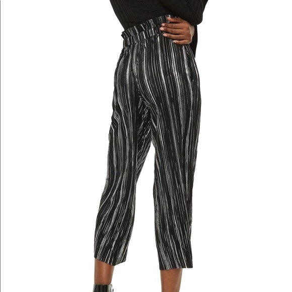 Topshop Metallic Striped Pants - Picture 2 of 4